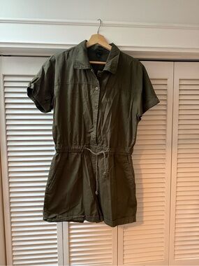 Wild Fable Olive Green Short Sleeve Utility Romper